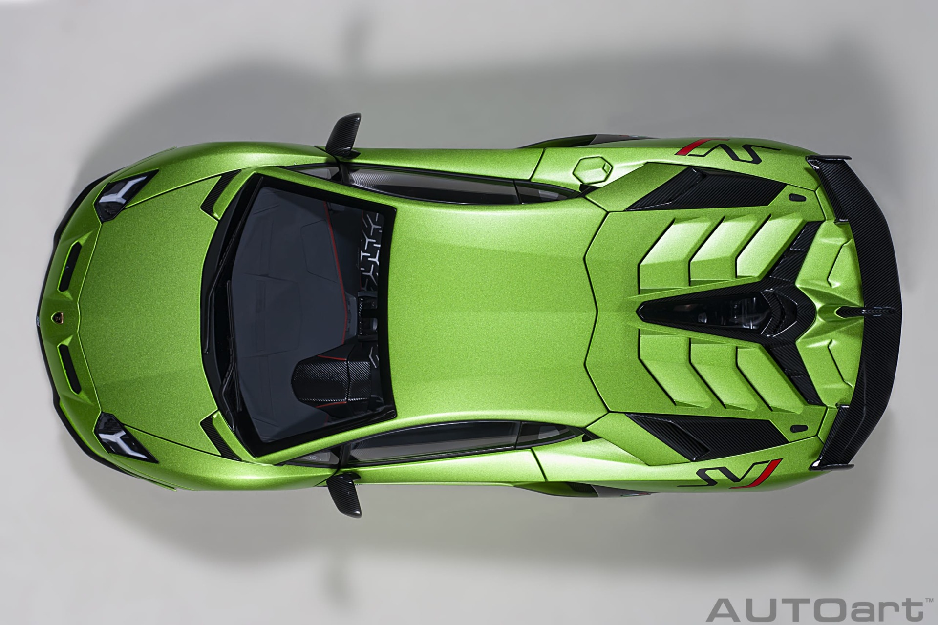 AUTOart 1:18 Lamborghini Aventador SVJ Année De Construction 2019 Tapis Vert Metallique 79178